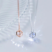Load image into Gallery viewer, Eingeschlossene Kristall Halskette aus Silber