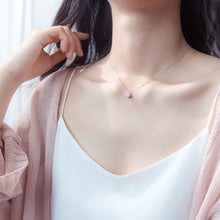 Load image into Gallery viewer, Eingeschlossene Kristall Halskette aus Silber