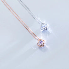 Load image into Gallery viewer, Eingeschlossene Kristall Halskette aus Silber