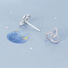 Load image into Gallery viewer, Dreifach Ring Ohrstecker aus Silber