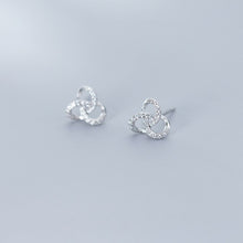 Load image into Gallery viewer, Dreifach Ring Ohrstecker aus Silber