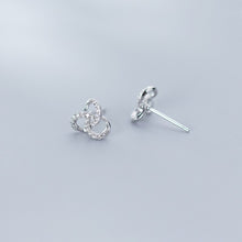 Load image into Gallery viewer, Dreifach Ring Ohrstecker aus Silber