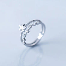 Load image into Gallery viewer, Sternen Ring aus Silber