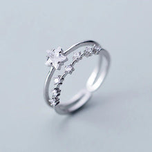 Load image into Gallery viewer, Sternen Ring aus Silber