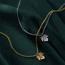 Load image into Gallery viewer, Ahorn Blatt Halskette aus Silber