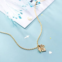 Load image into Gallery viewer, Ahorn Blatt Halskette aus Silber