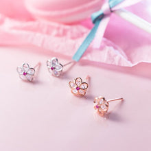 Load image into Gallery viewer, Blumen Ohrstecker aus Silber