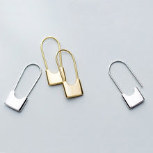 Load image into Gallery viewer, Vorhängeschloss Ohrringe aus Silber