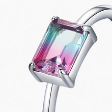 Load image into Gallery viewer, Pink Blauer Ring aus Silber