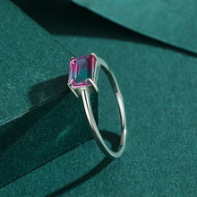 Load image into Gallery viewer, Pink Blauer Ring aus Silber
