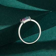 Load image into Gallery viewer, Pink Blauer Ring aus Silber
