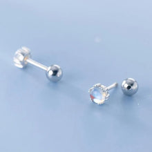 Load image into Gallery viewer, Perlen Ohrstecker aus Silber