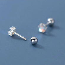 Load image into Gallery viewer, Perlen Ohrstecker aus Silber