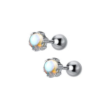 Load image into Gallery viewer, Perlen Ohrstecker aus Silber