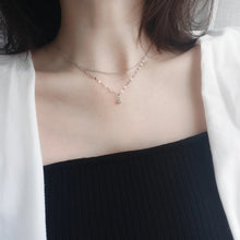 Load image into Gallery viewer, Dreieck Kristall Halskette aus Silber