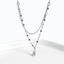 Load image into Gallery viewer, Dreieck Kristall Halskette aus Silber