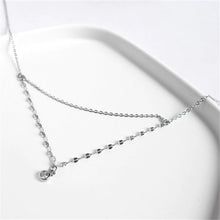 Load image into Gallery viewer, Dreieck Kristall Halskette aus Silber