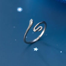 Load image into Gallery viewer, Silver Snake Ring