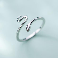 Load image into Gallery viewer, Silver Snake Ring