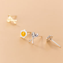Load image into Gallery viewer, Eier Ohrstecker aus Silber