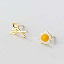 Load image into Gallery viewer, Eier Ohrstecker aus Silber