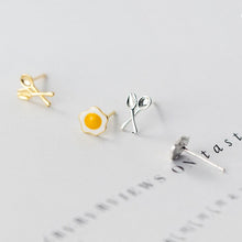 Load image into Gallery viewer, Eier Ohrstecker aus Silber