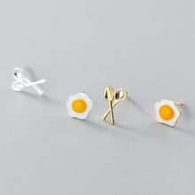 Load image into Gallery viewer, Eier Ohrstecker aus Silber