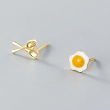 Load image into Gallery viewer, Eier Ohrstecker aus Silber