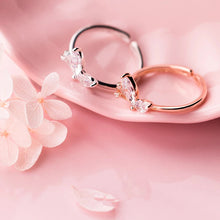 Load image into Gallery viewer, Zirkonia Schmetterling Ring aus Silber