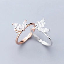 Load image into Gallery viewer, Zirkonia Schmetterling Ring aus Silber