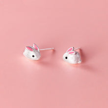Load image into Gallery viewer, Hasen Ohrstecker aus Silber