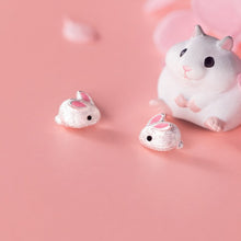 Load image into Gallery viewer, Hasen Ohrstecker aus Silber