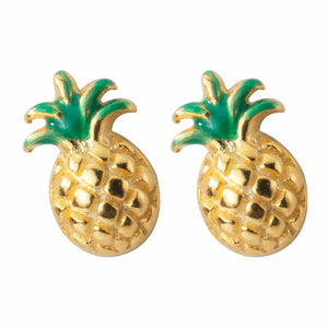 Ananas Ohrstecker aus Silber