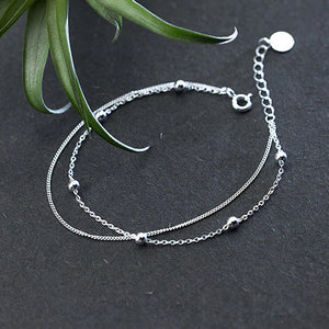 Multi-layer ball bracelet made of silver