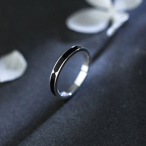 Black Silver Ring