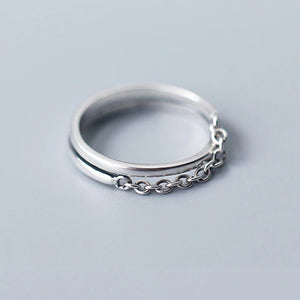 Ketten Ring aus Silber