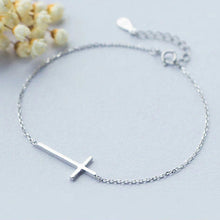 Load image into Gallery viewer, Christian Cross Bracelet made of Silver
