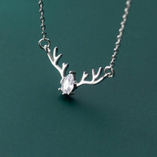 Load image into Gallery viewer, Silver Reindeer Necklace
