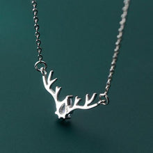 Load image into Gallery viewer, Silver Reindeer Necklace
