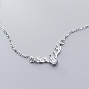 Silver Reindeer Necklace