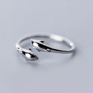 Silver Dolphin Ring