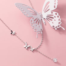 Load image into Gallery viewer, Butterfly Necklace made of Silver
