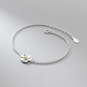 Blumen Armband aus Silber