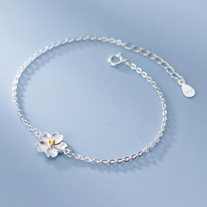 Blumen Armband aus Silber