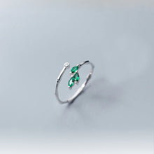 Load image into Gallery viewer, Silver Bamboo Leaf Ring
