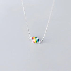 Regenbogen Bonbon aus Silber