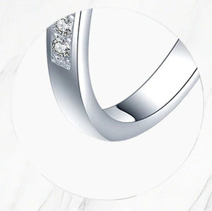 Zirkonia Band Ring aus Silber