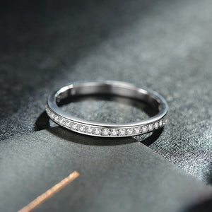 Zirkonia Band Ring aus Silber