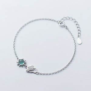 Wolken Sonnen Armband aus Silber