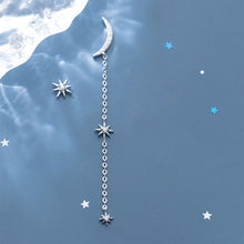 Load image into Gallery viewer, Mond-Stern Ohrstecker aus Silber
